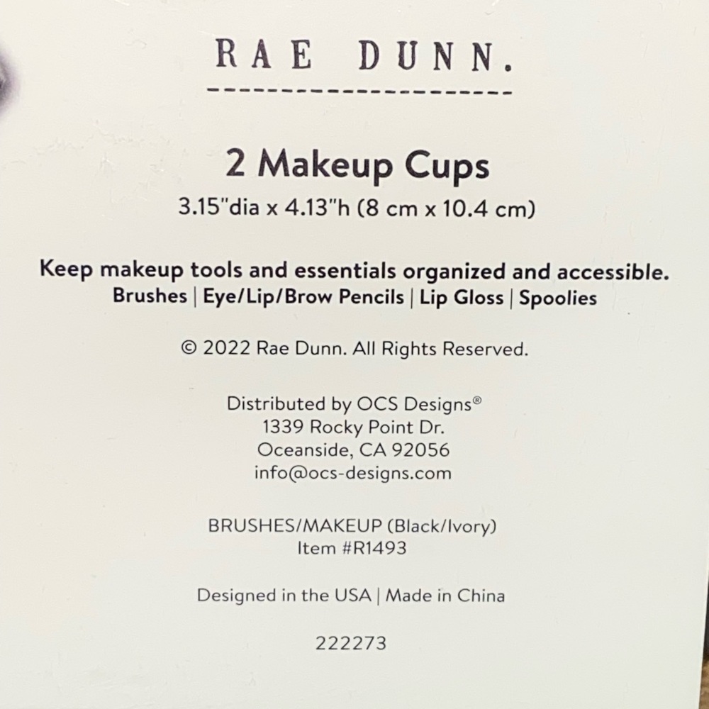 Rae Dunn Merry Makeup & Brushes Holder Set - Picture 5 of 5